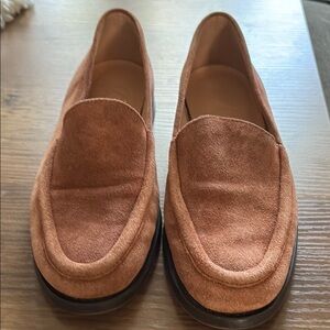 J. Crew Tan Suede Flats Classic Slip-On Loafers